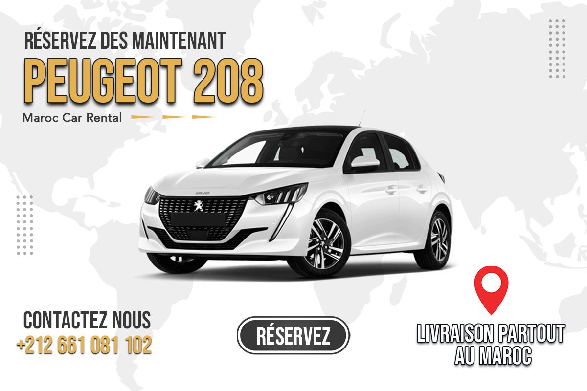 Location Peugeot 208 Casablanca